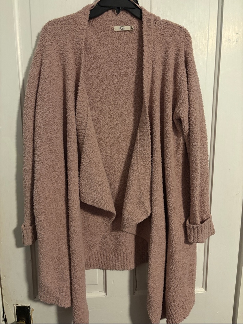 UGG Women's Open-Front Cozy Cardigan in Mauve Pink